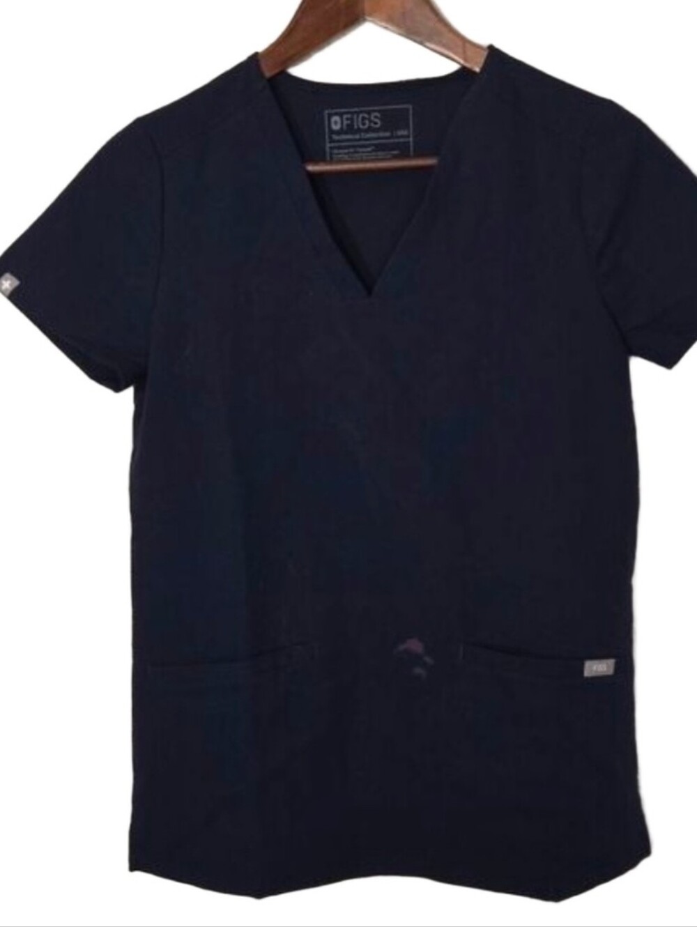 Figs navy scrub top
